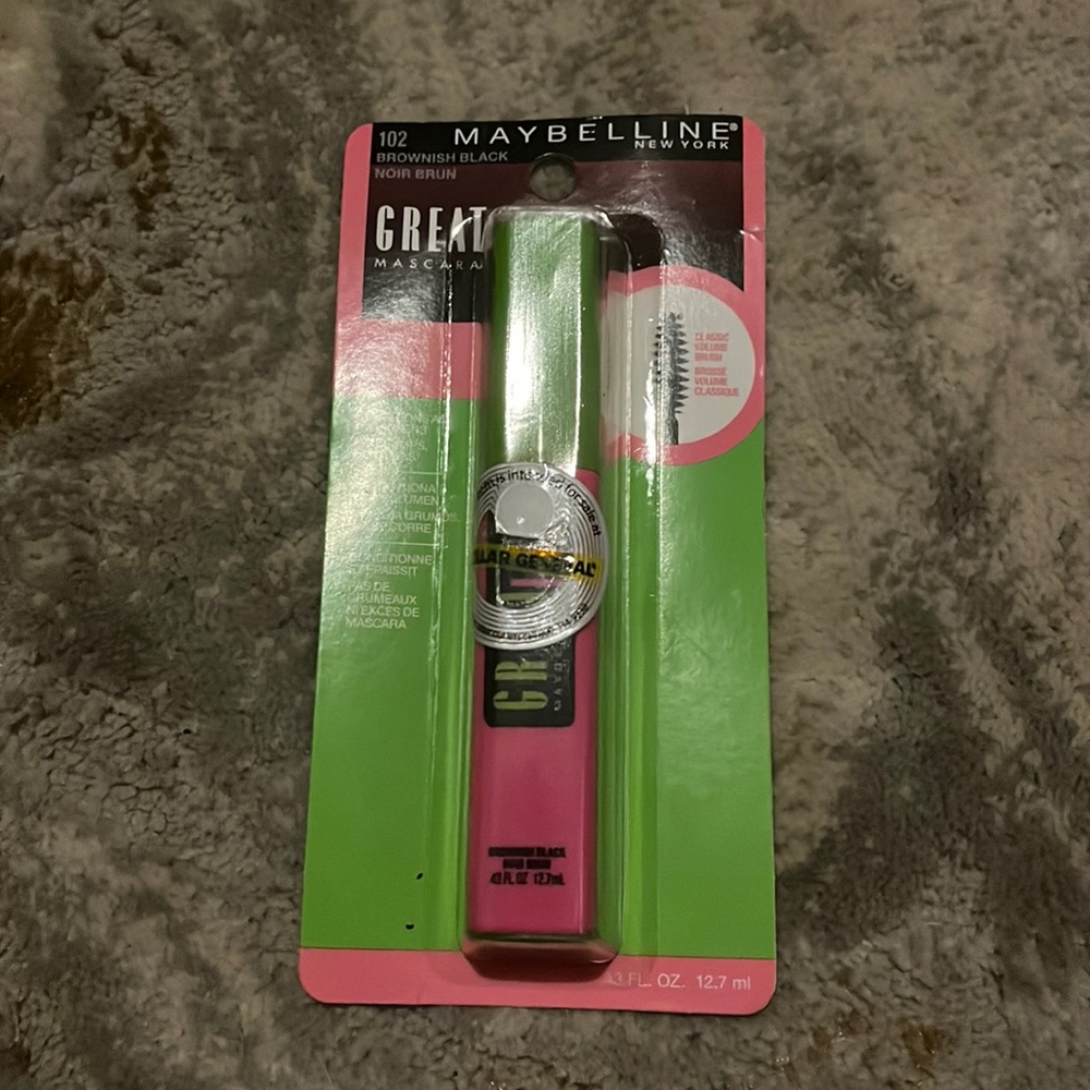 NWT Maybelline Great Lash Mascara 102 Brownish Black